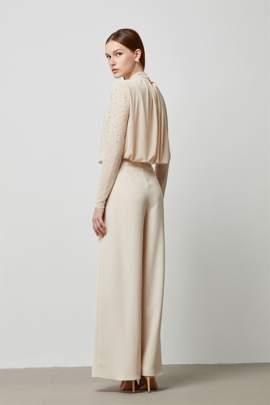 Embellished Mesh Top - Femi9 EG
