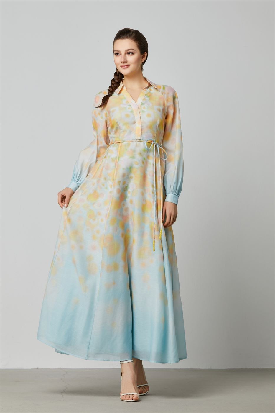A-Line Ombre Color Dress - Femi9 EG