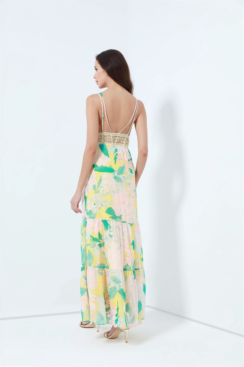 Full Length Printed Dress - Femi9 EG