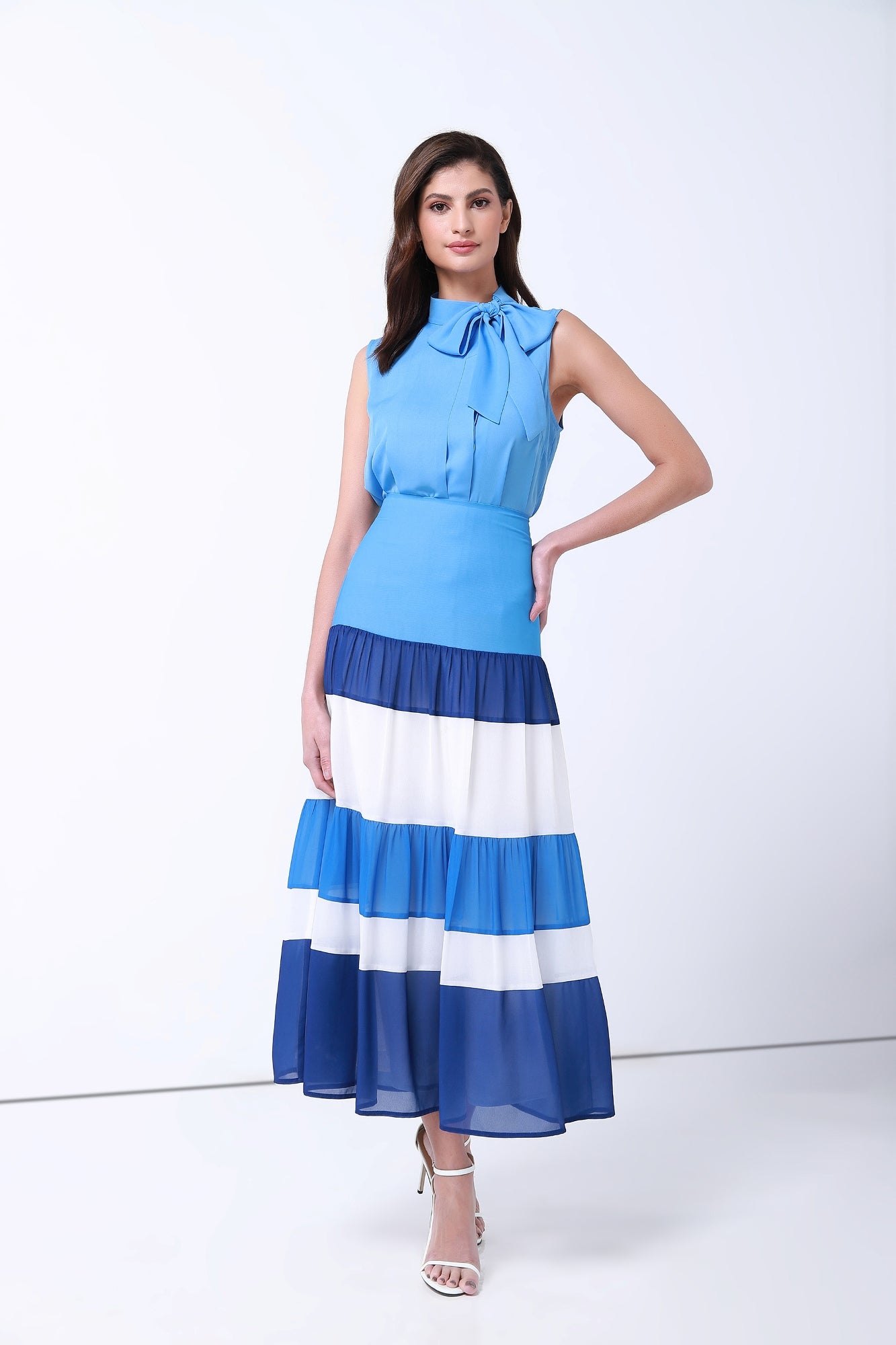 Self-Tie Neck Blouse - Femi9 EG