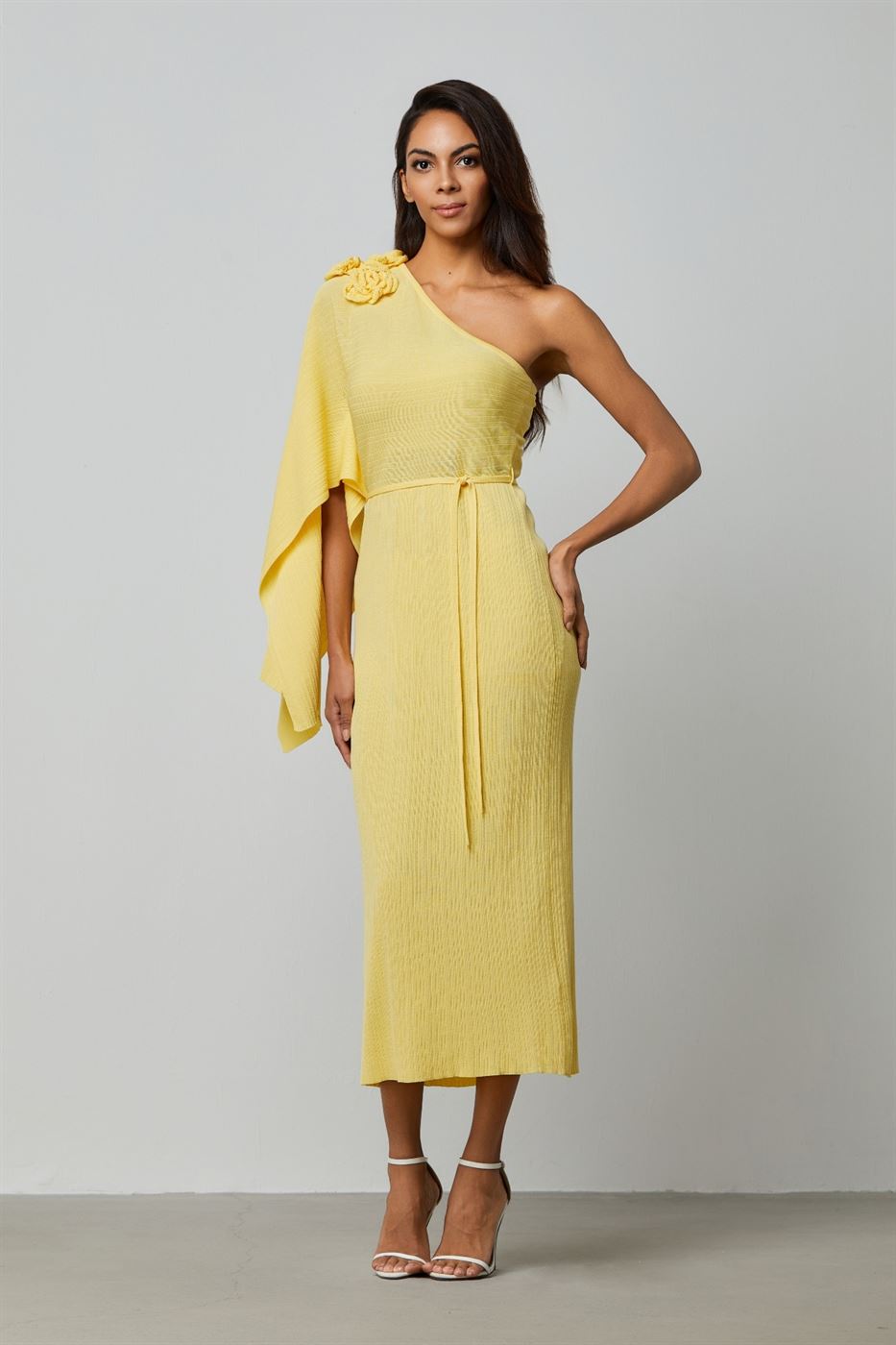 One Shoulder Long Midi Dress - Femi9 EG