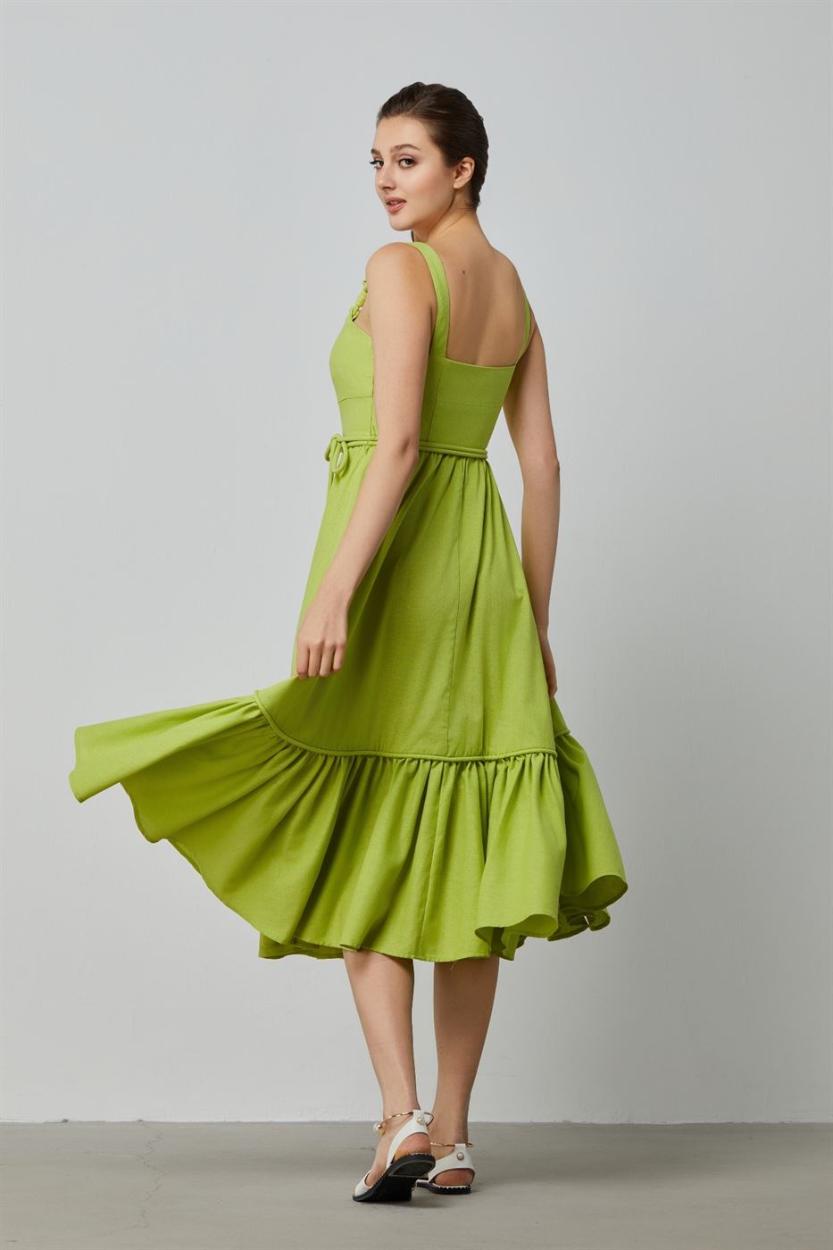 Linen Midi Dress - Femi9 EG