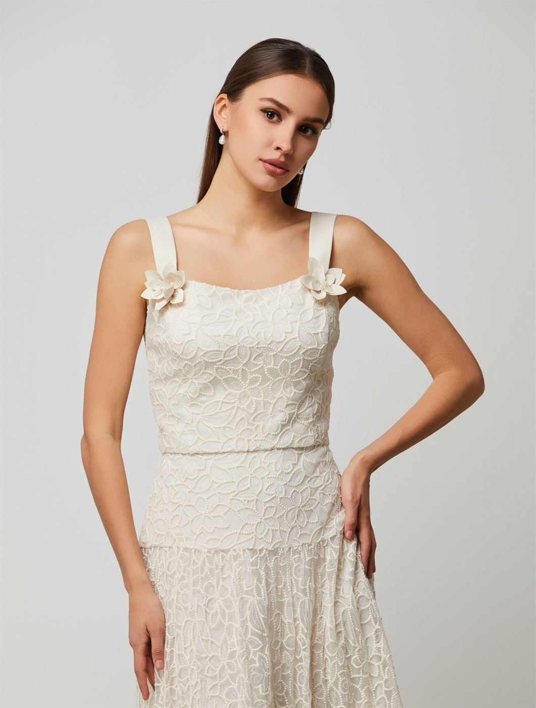 Floral Pattern Lace Top - Femi9 EG