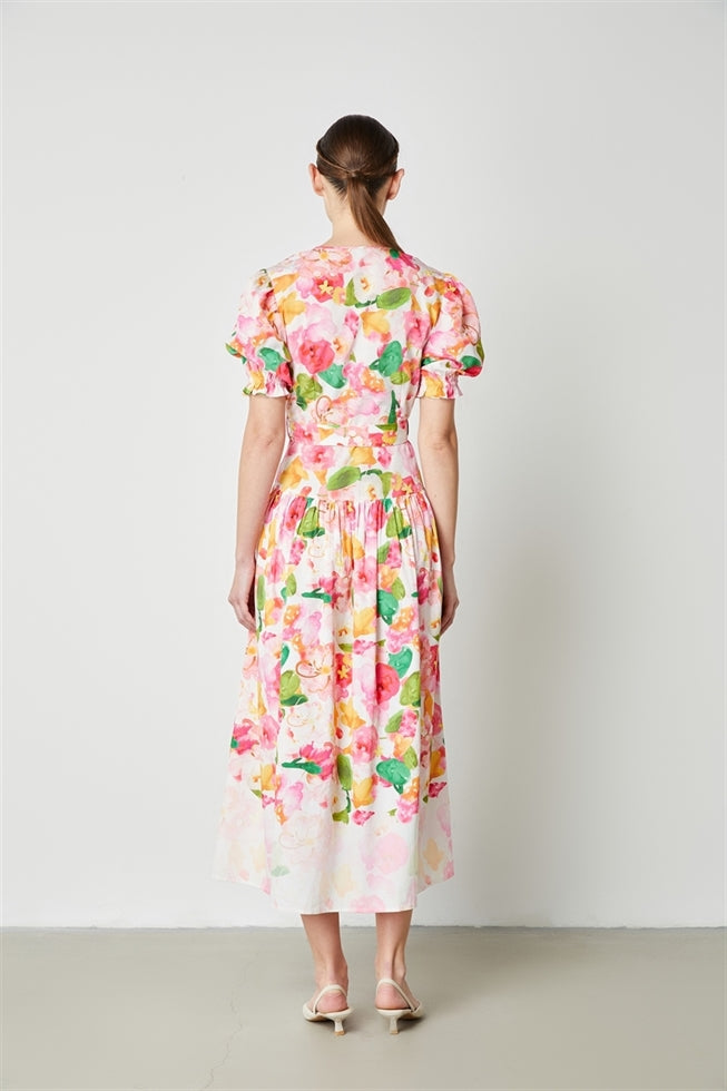 Short Sleeve Printed Dress - Femi9 EG