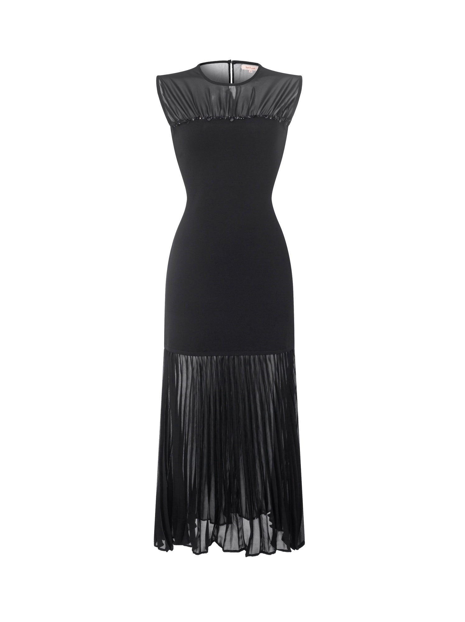 Pleated Chiffon Detail Dress - Femi9 EG