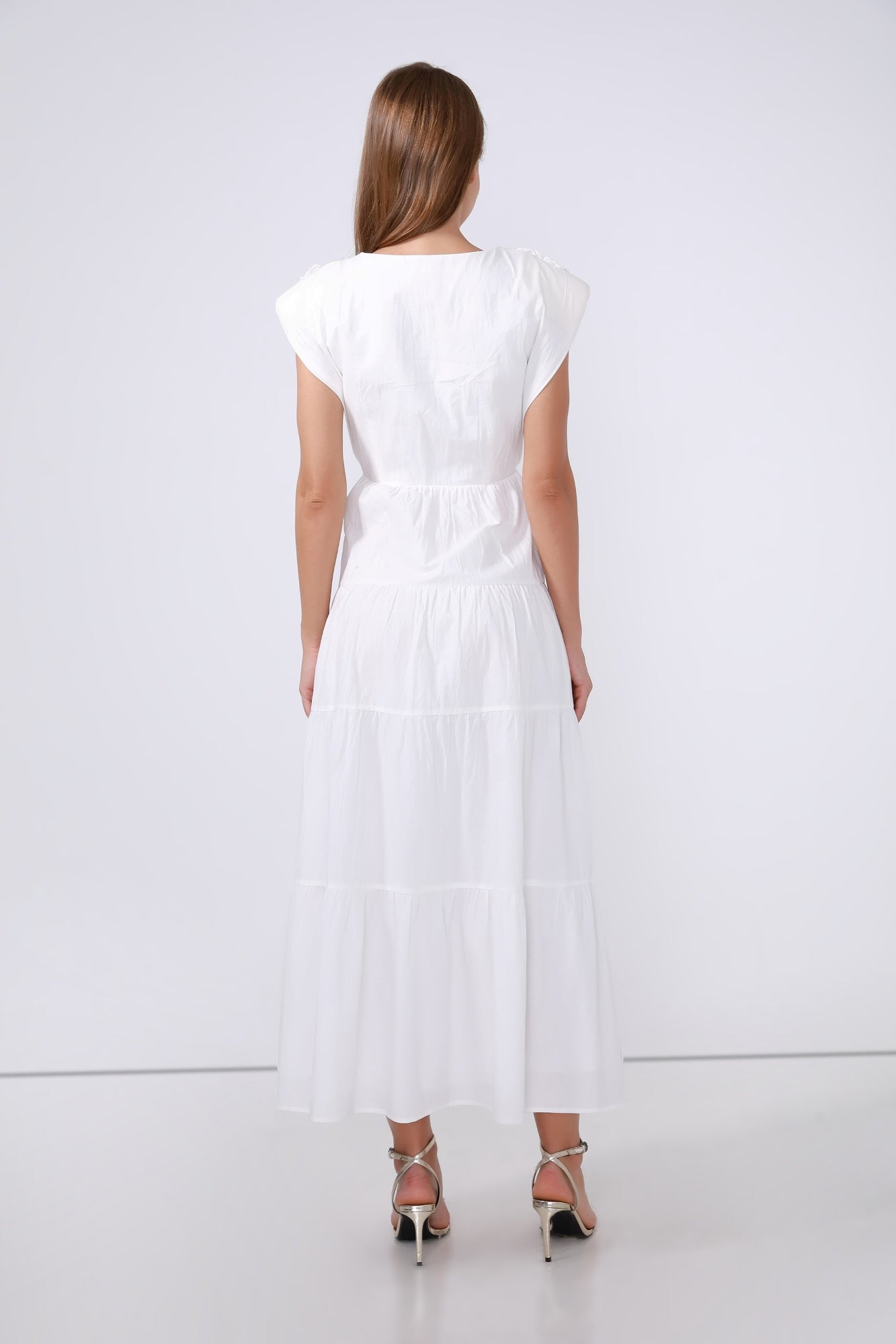 V-Neckline Tiered Dress - Femi9 EG