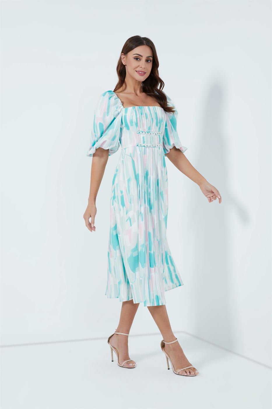 Midi Printed Dress - Femi9 EG