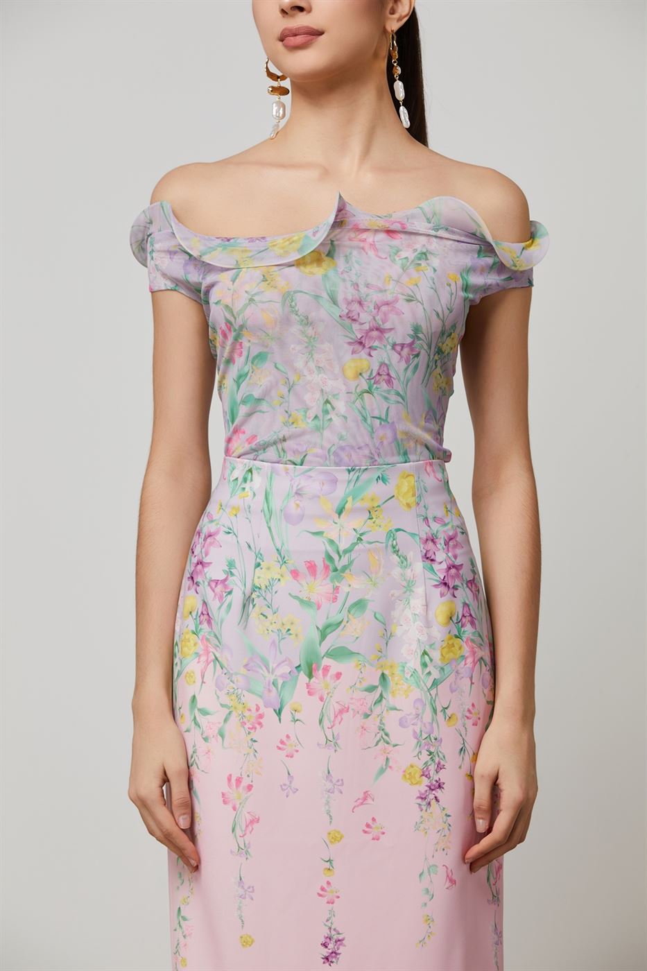 Ruffled Neckline Top - Femi9 EG