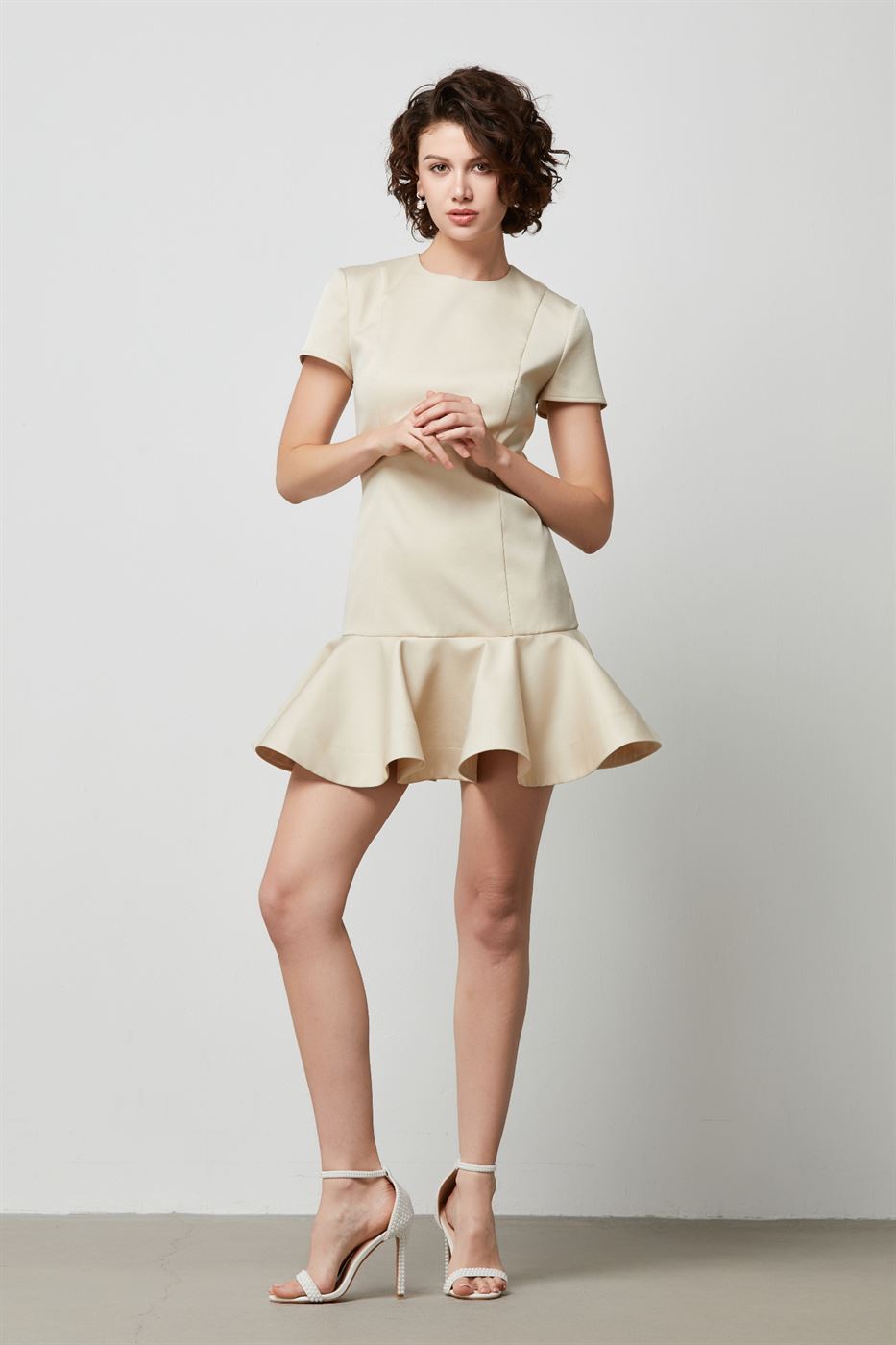 Ruffled Peplum Dress - Femi9 EG