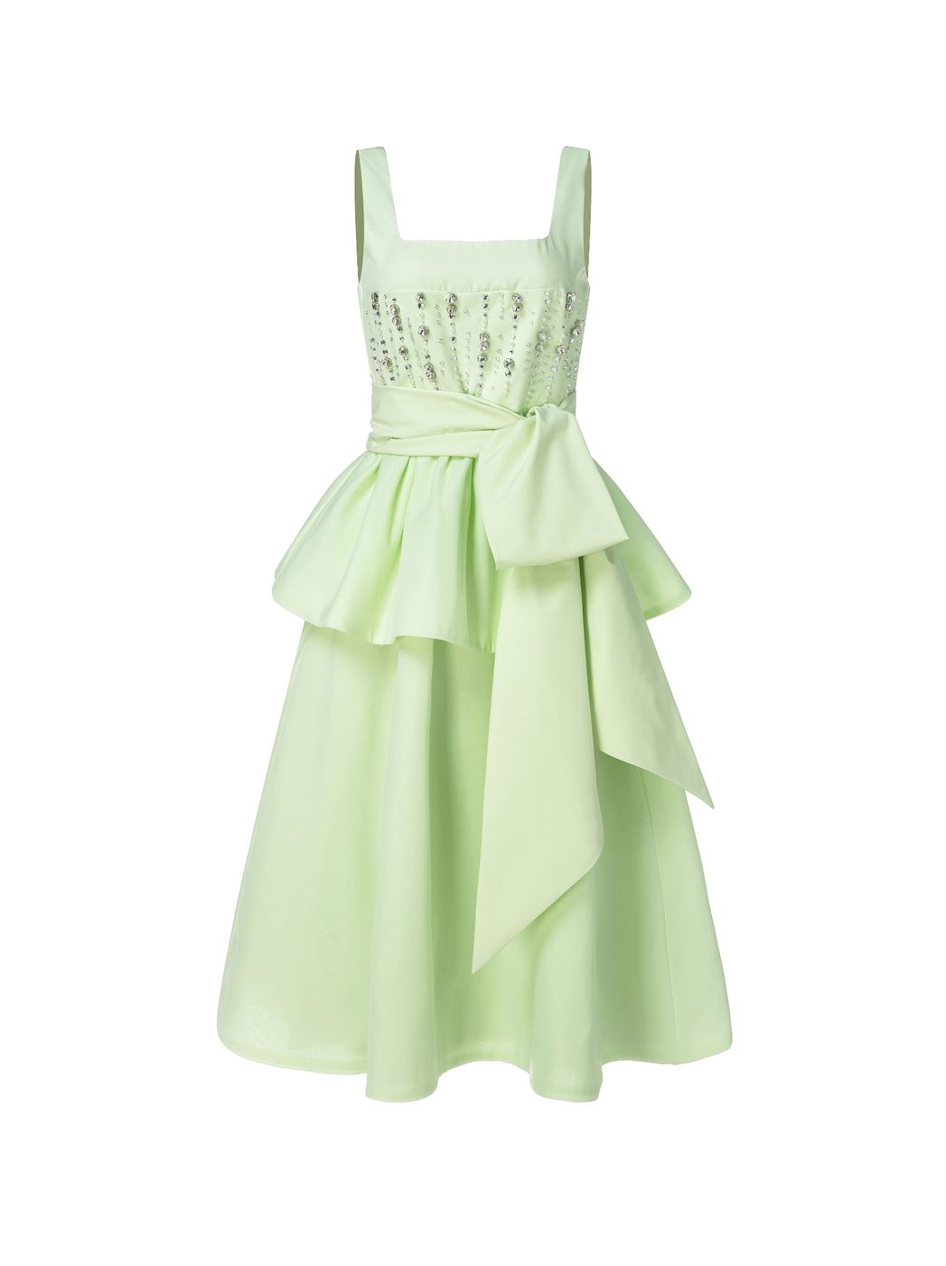 Embellished Self-Belt Dress - Femi9 EG