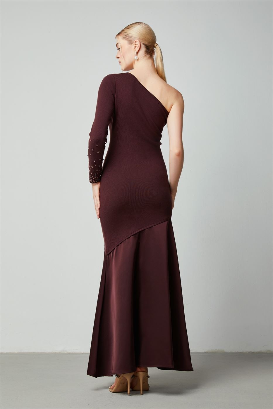 Single Shoulder Knit  Dress - Femi9 EG
