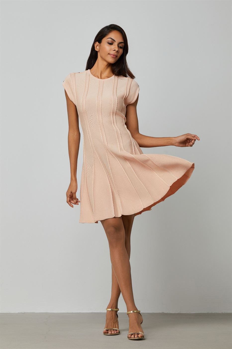 Midi A-Line Knit Dress - Femi9 EG