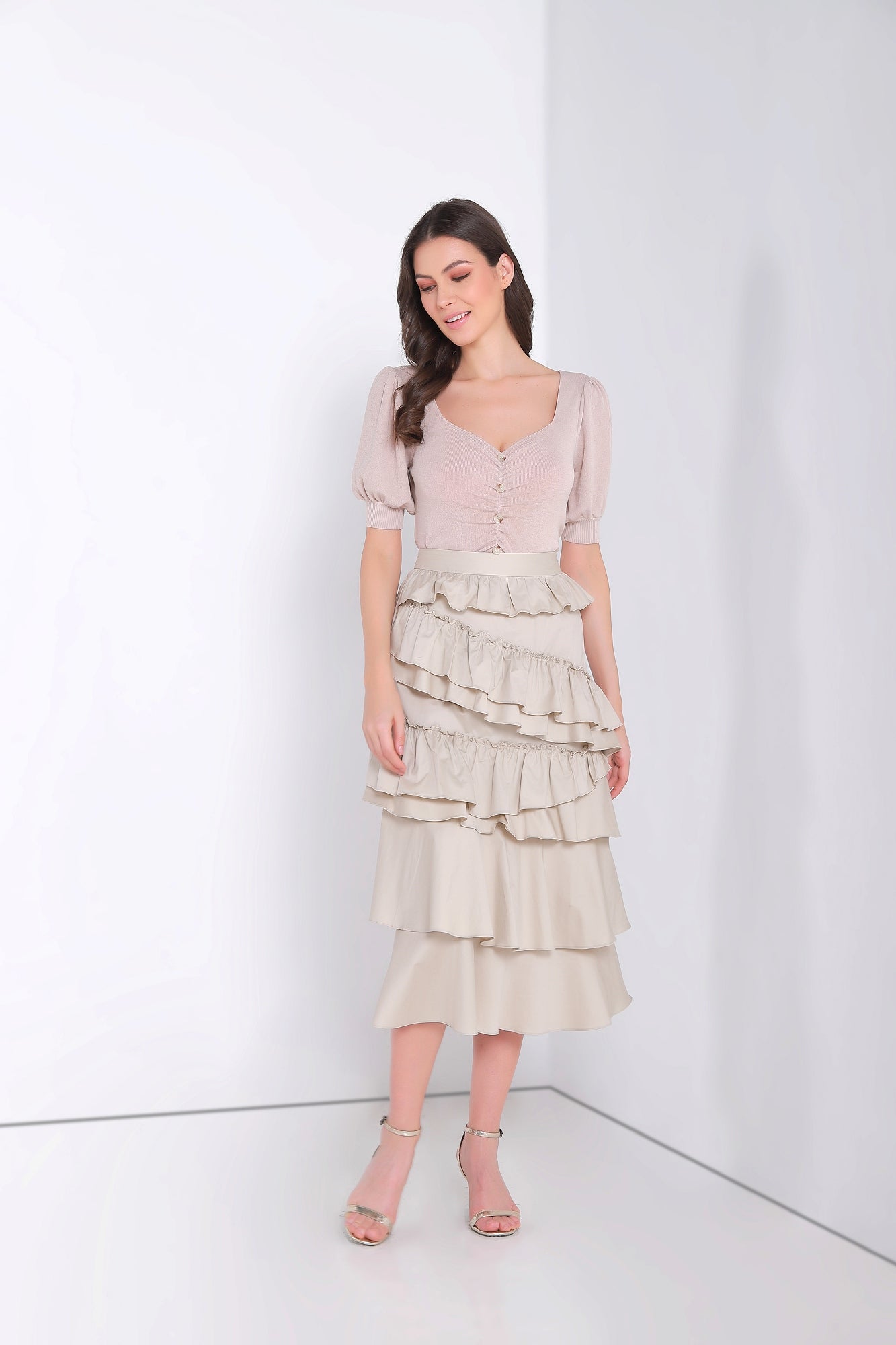 Multi-Layered Ruffled Skirt - Femi9 EG