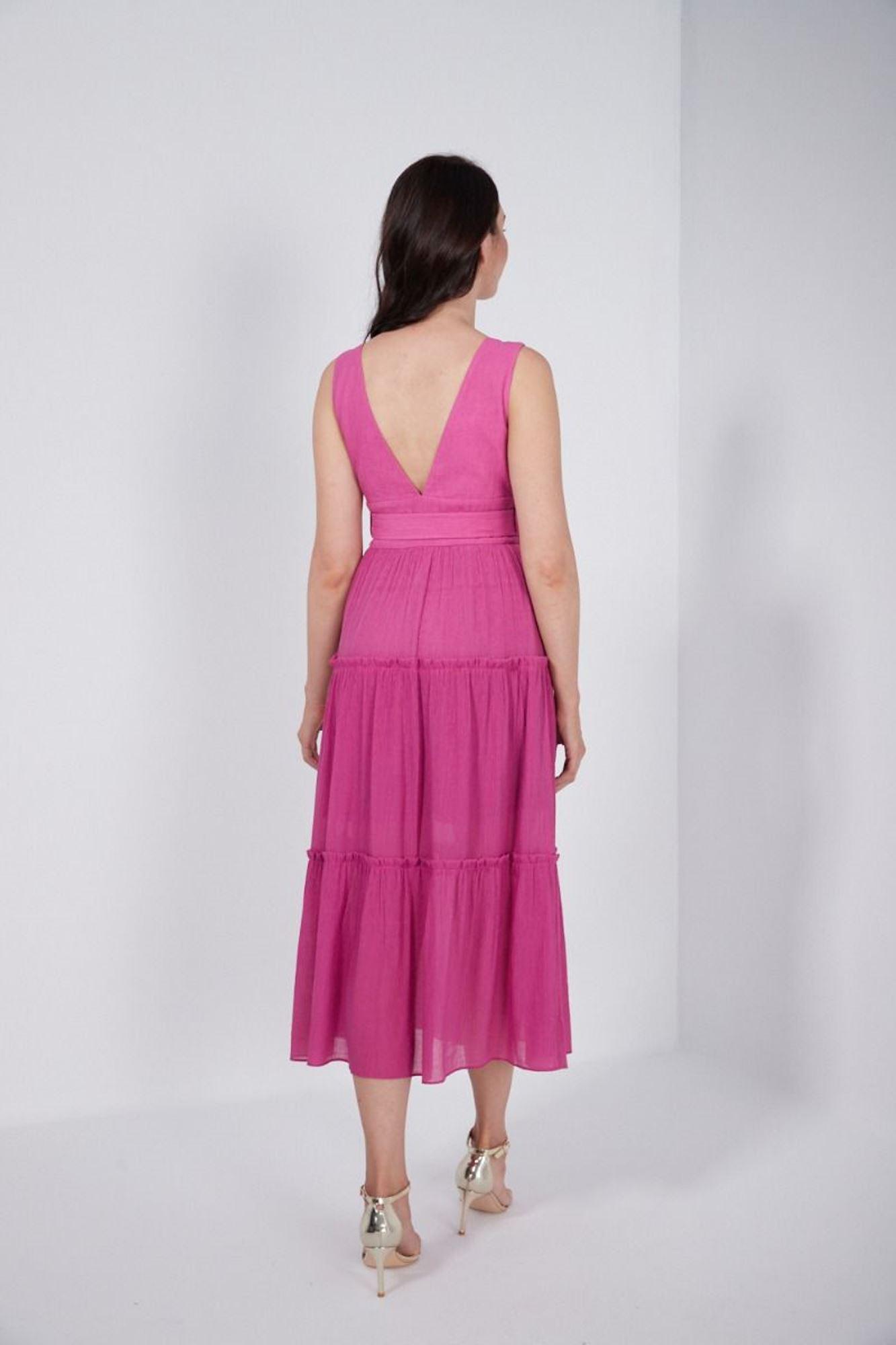 V Neck Layered Dress - Femi9 EG