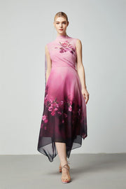 Floral Asymmetric Dress - Femi9 EG