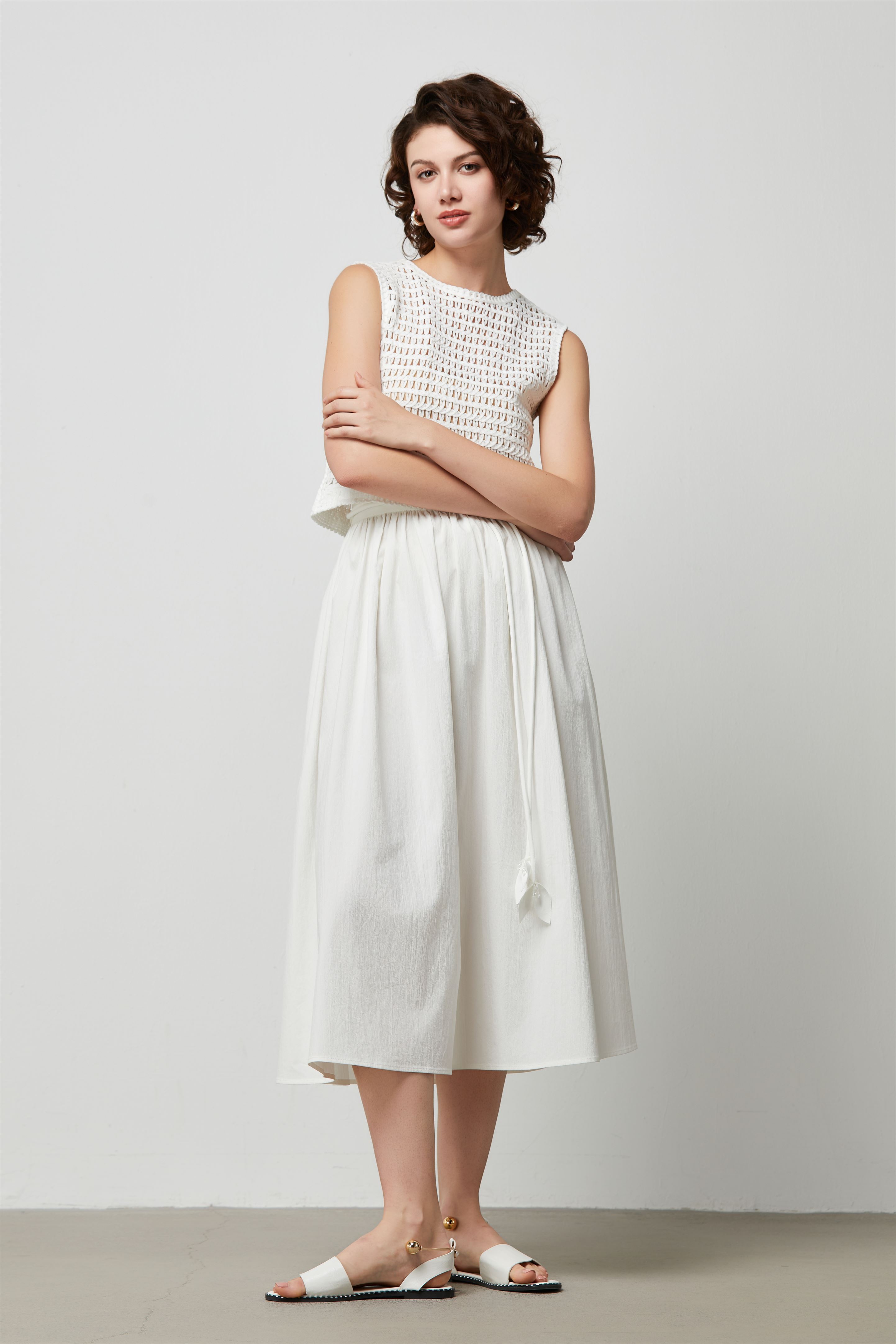 Rope Belt A Line Skirt - Femi9 EG