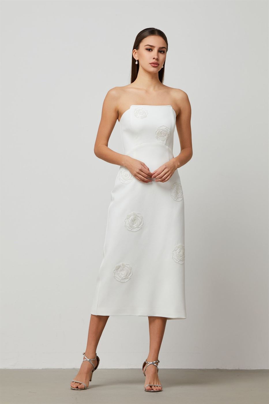 Column Crepe Dress - Femi9 EG