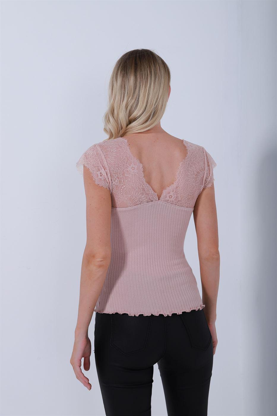 Lace And Knit Top - Femi9 EG