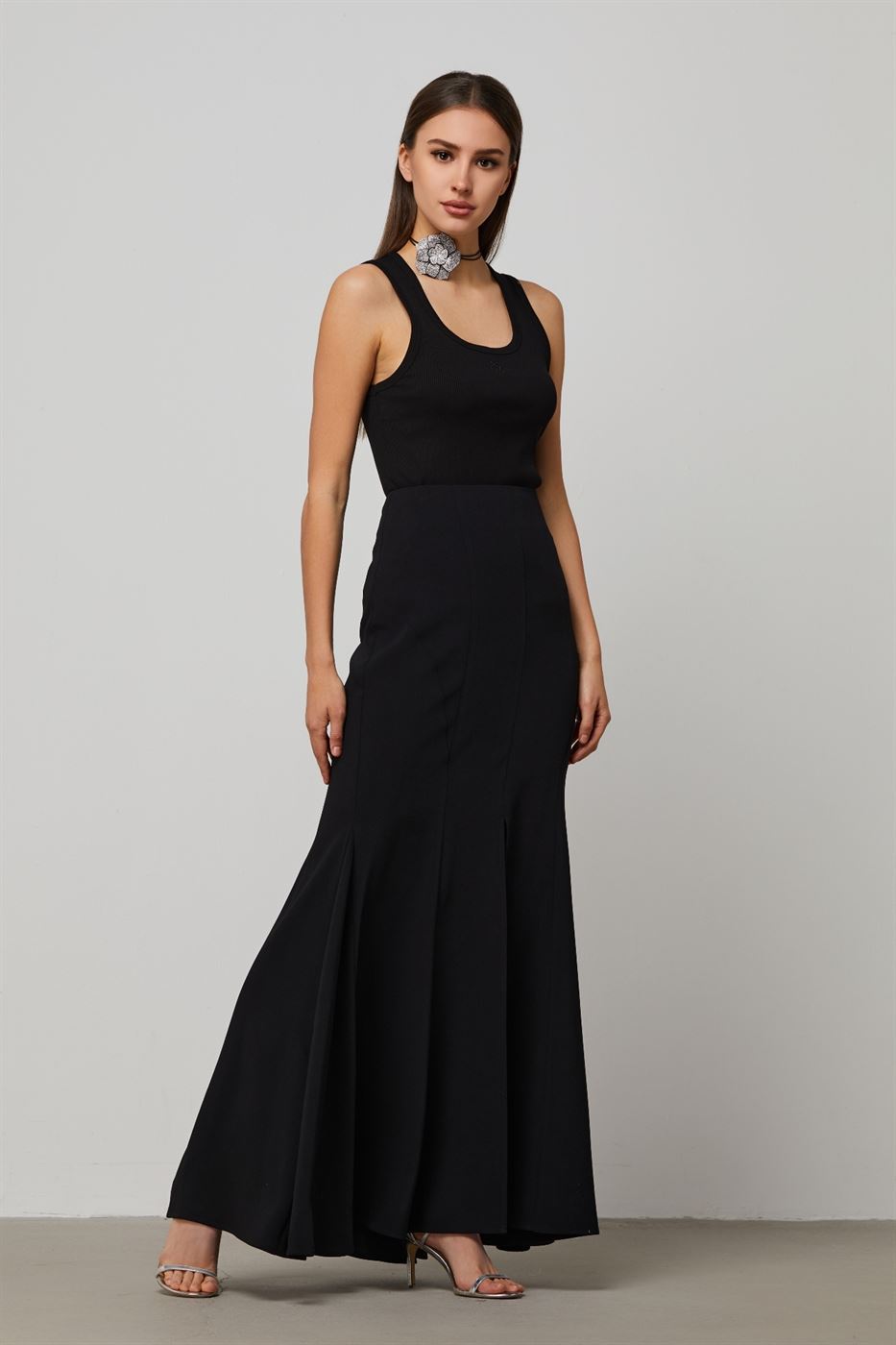 Wavy Hem Maxi Skirt - Femi9 EG