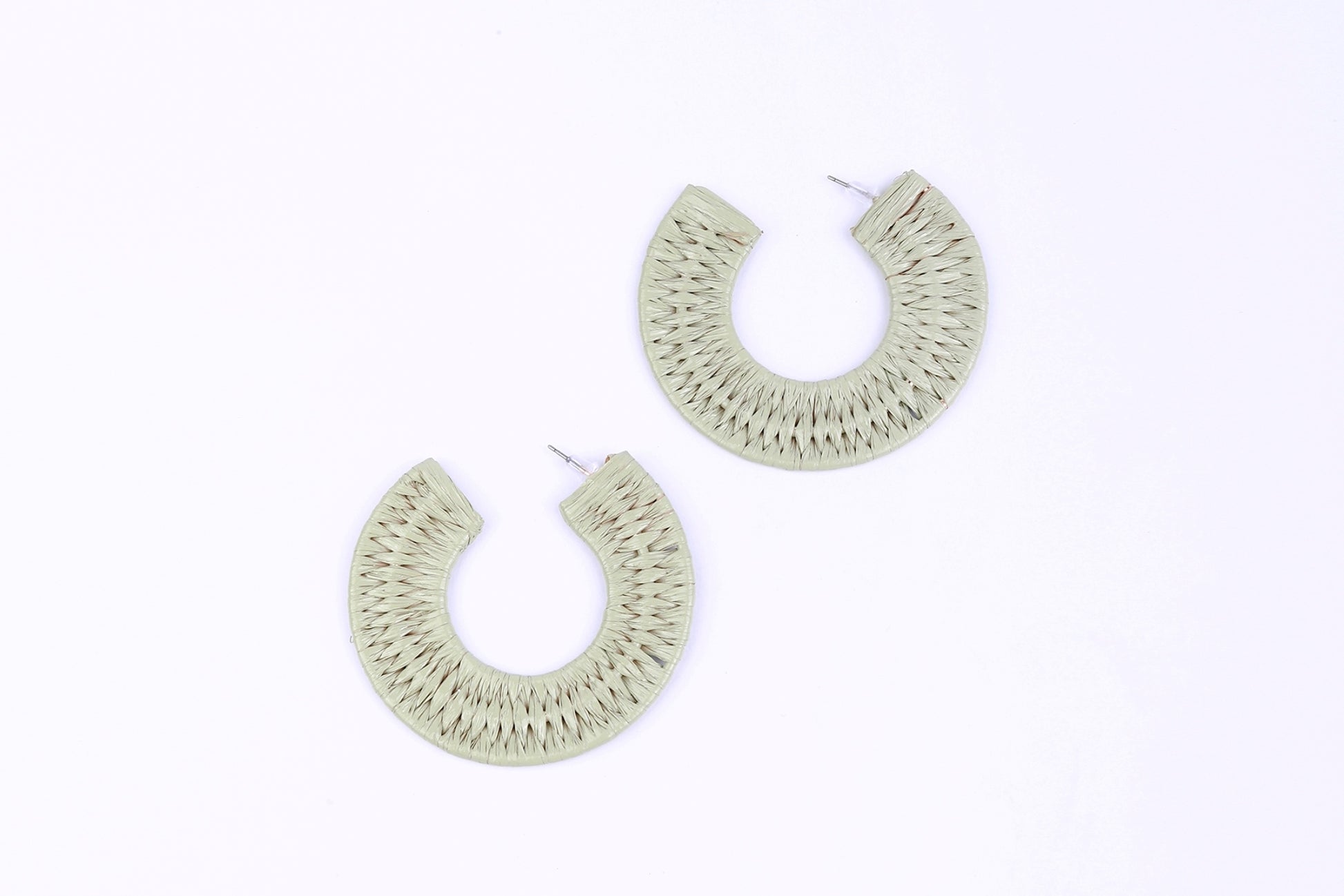 Woven Straw Earrings - Femi9 EG