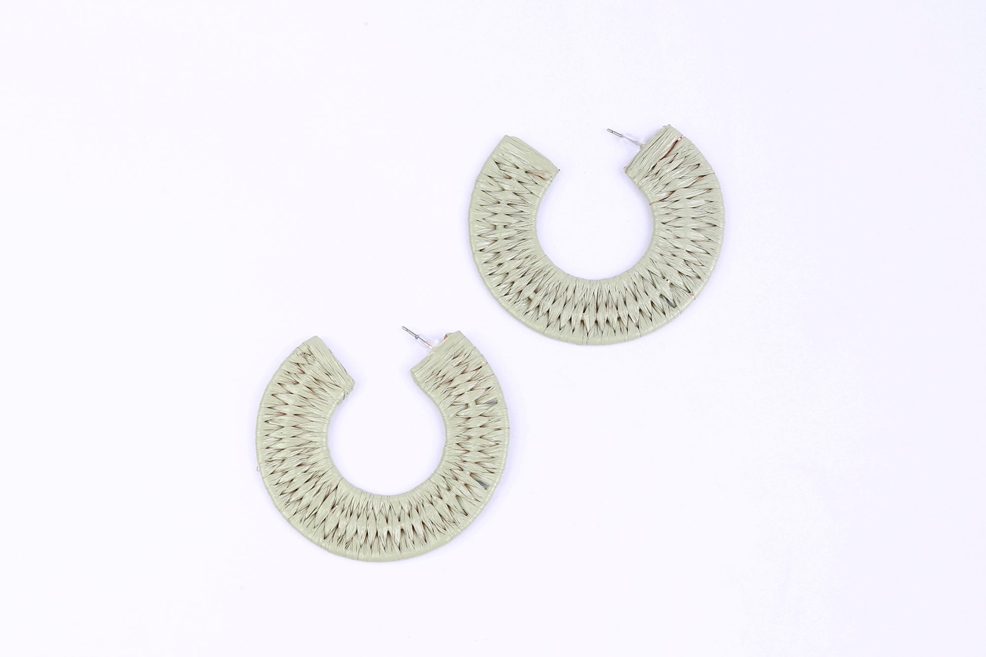 Woven Straw Earrings - Femi9 EG