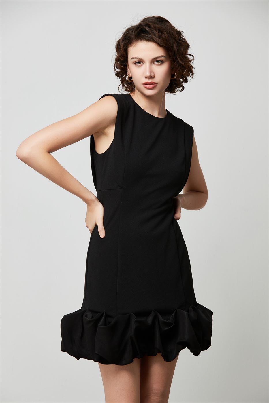 Mini Ruffle Hem Dress - Femi9 EG