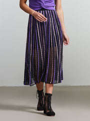Striped Knit Skirt - Femi9 EG
