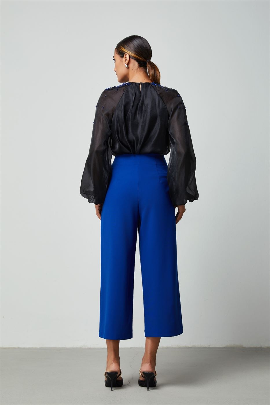 Embellished Shoulders Blouse - Femi9 EG