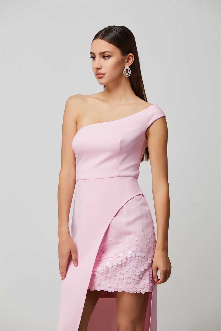 Pink Asymmetrical Dress - Femi9 EG