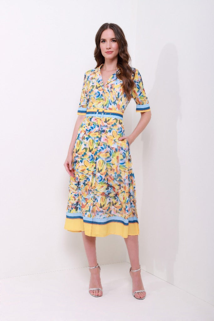 Printed Shirt Dress - Femi9 EG