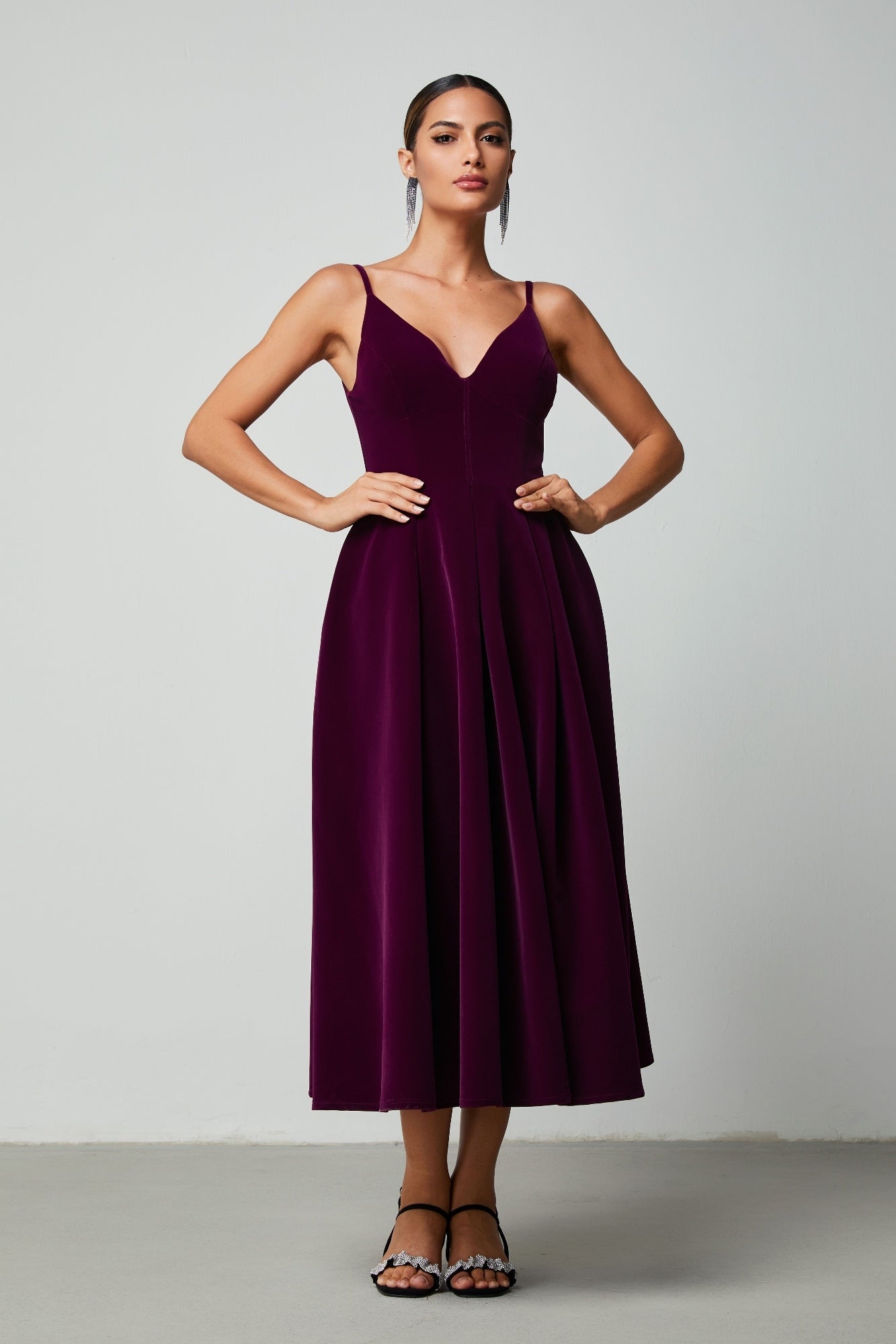 A-Line Velvet Dress