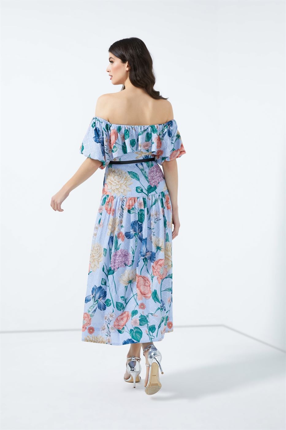 Off Shoulder Printed Dress - Femi9 EG