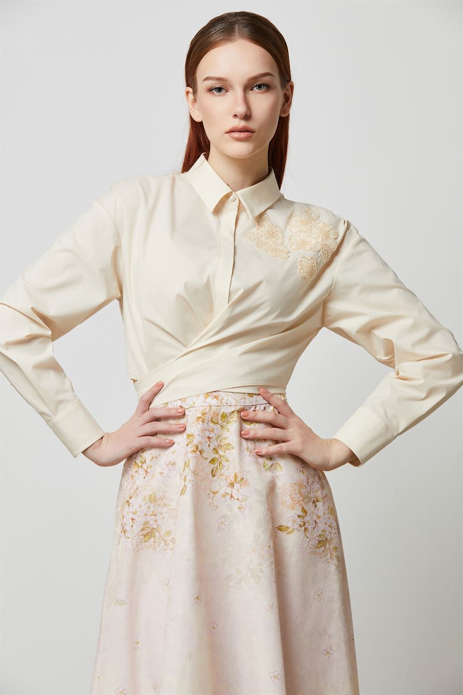Beading Embellishment Shirt - Femi9 EG