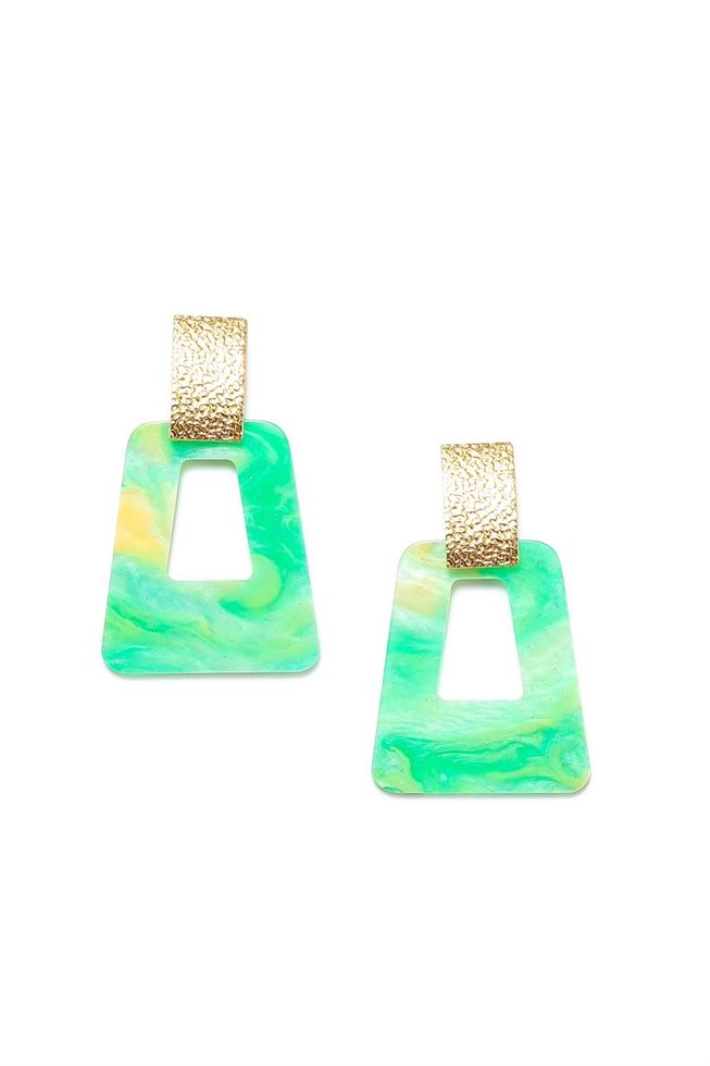 Earrings In Green Tone Finish - Femi9 EG