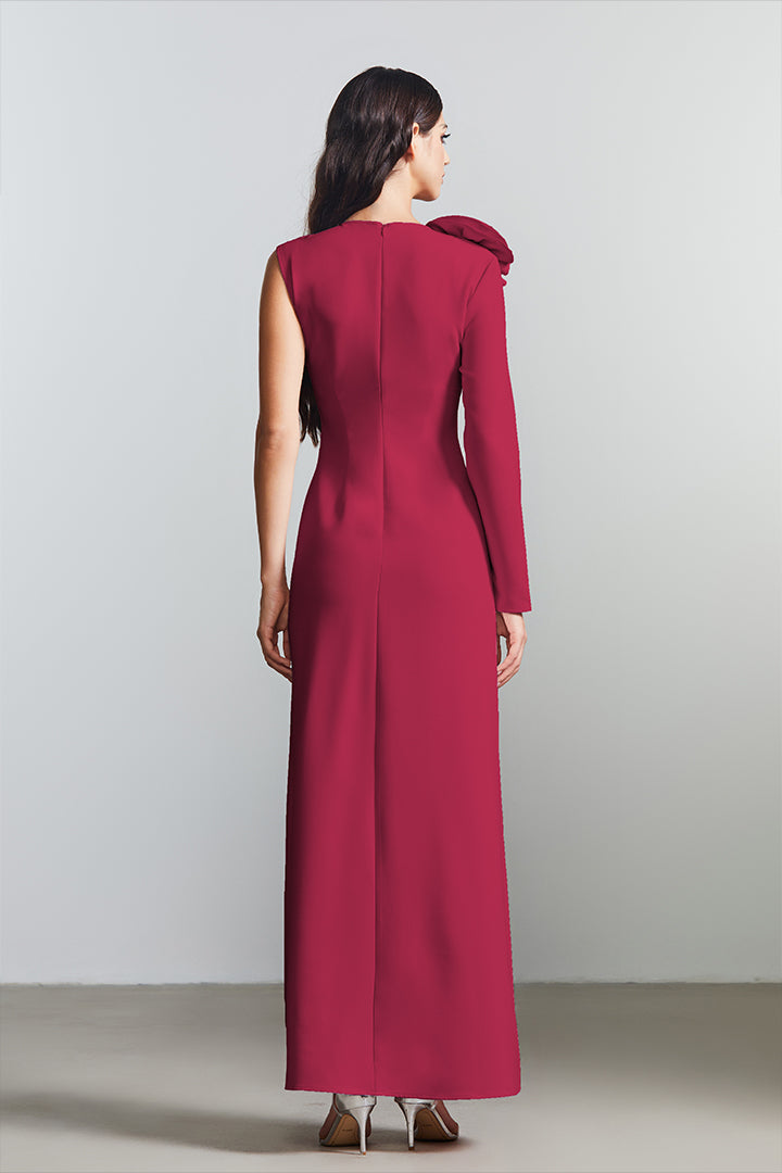Single Sleeve Crepe Dress - Femi9 EG