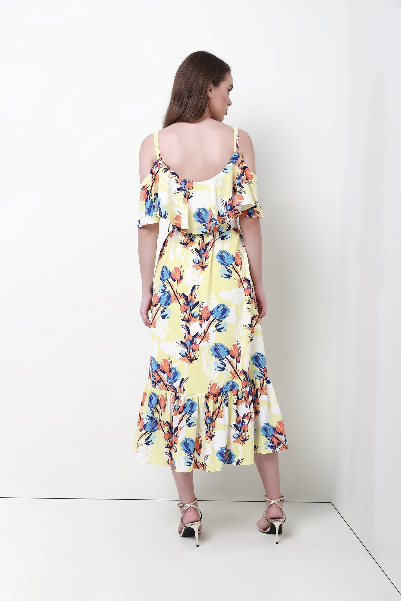 Ruffeled Printed Dress - Femi9 EG