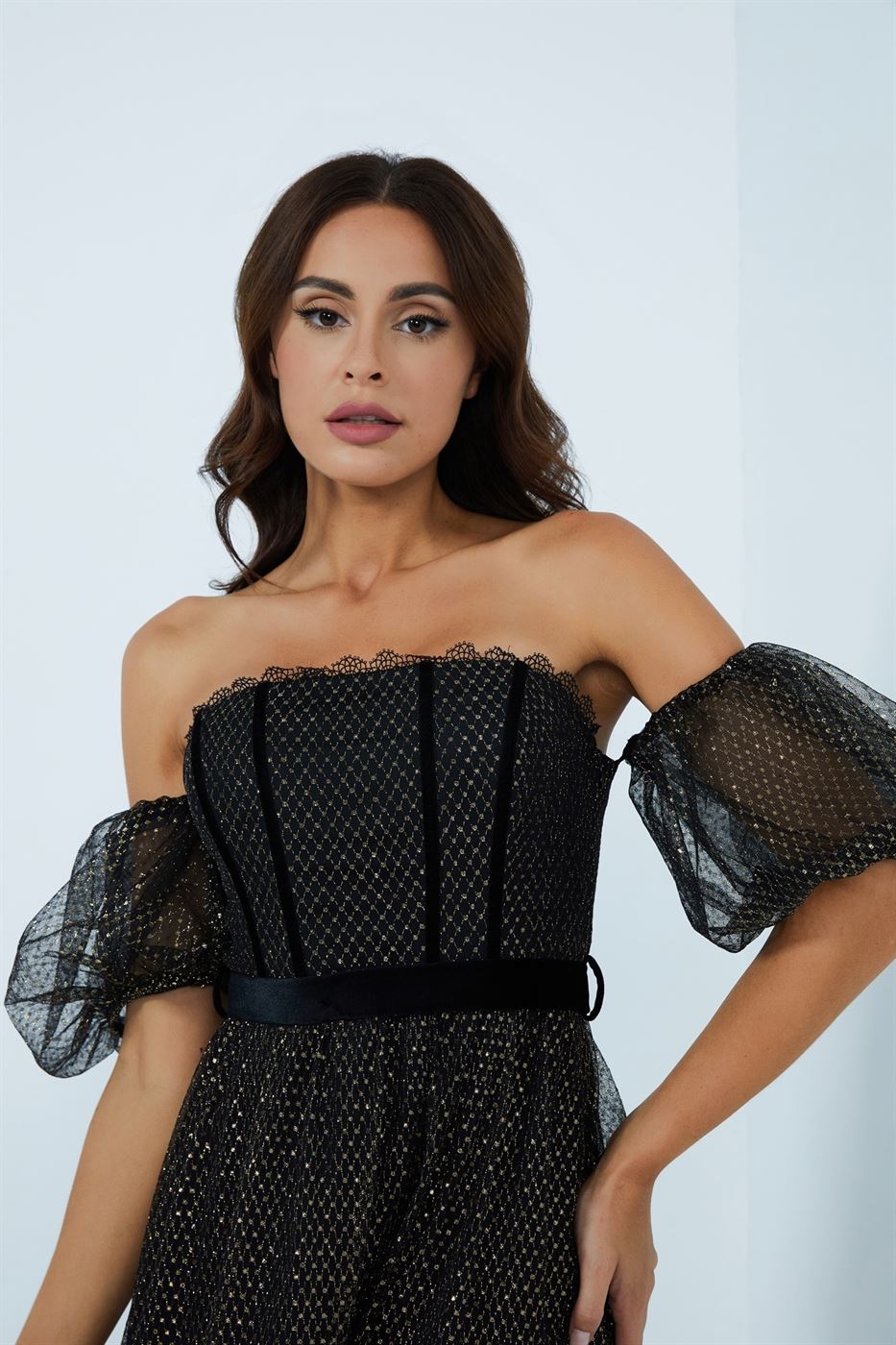 Maxi Dress With Corset Top - Femi9 EG