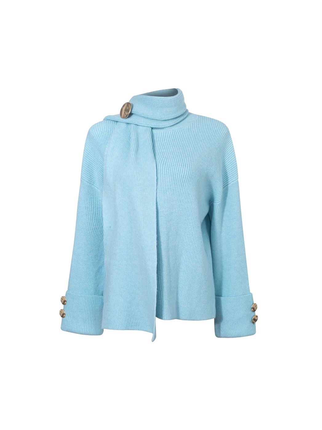 Oversized Ribbed Knit Pullover - Femi9 EG