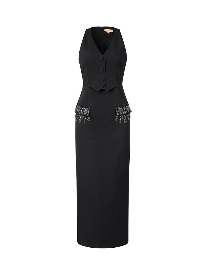 Embellished Maxi Dress - Femi9 EG