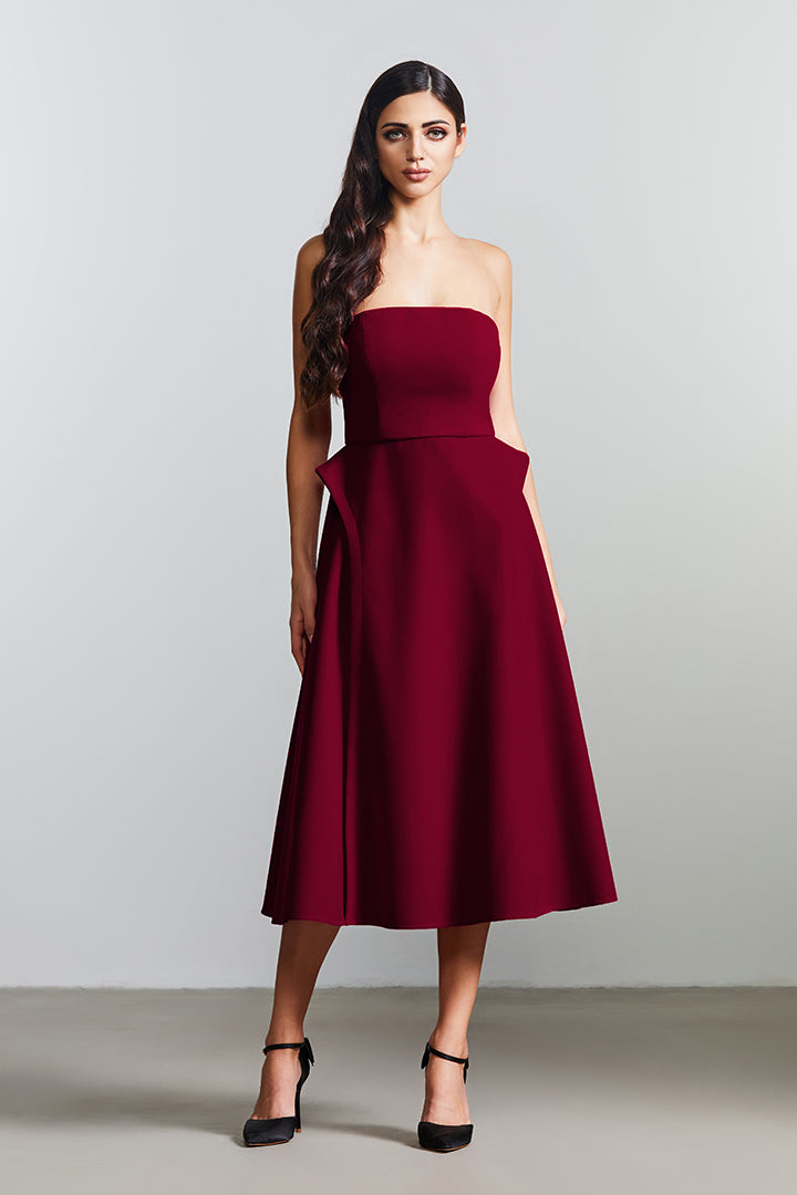 Fit And Flare Velvet Dress - Femi9 EG
