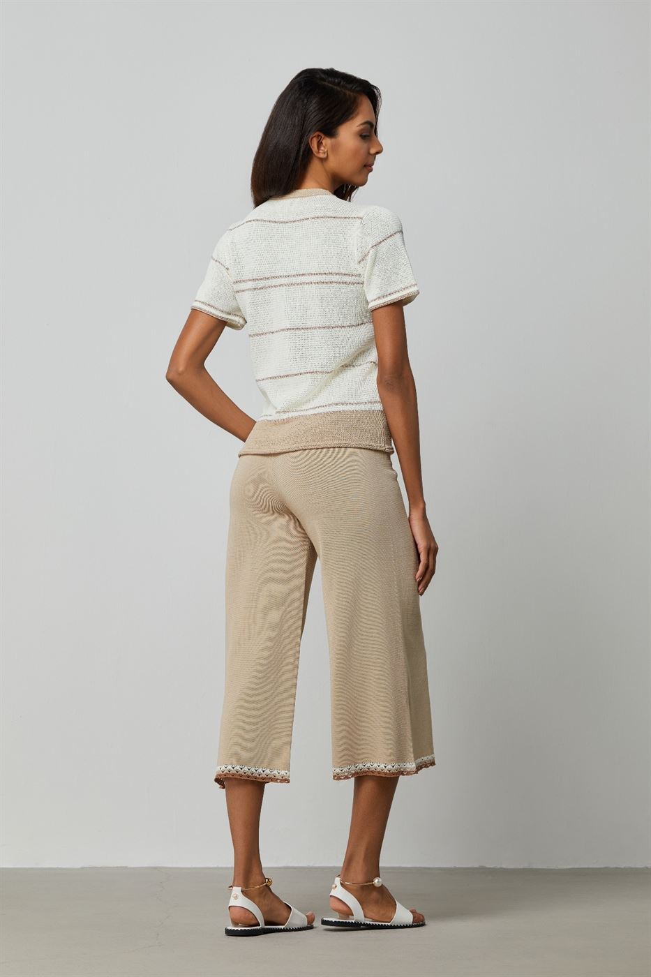 Wide Leg Knitted Pants - Femi9 EG