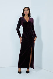 Ruched Velvet Dress - Femi9 EG