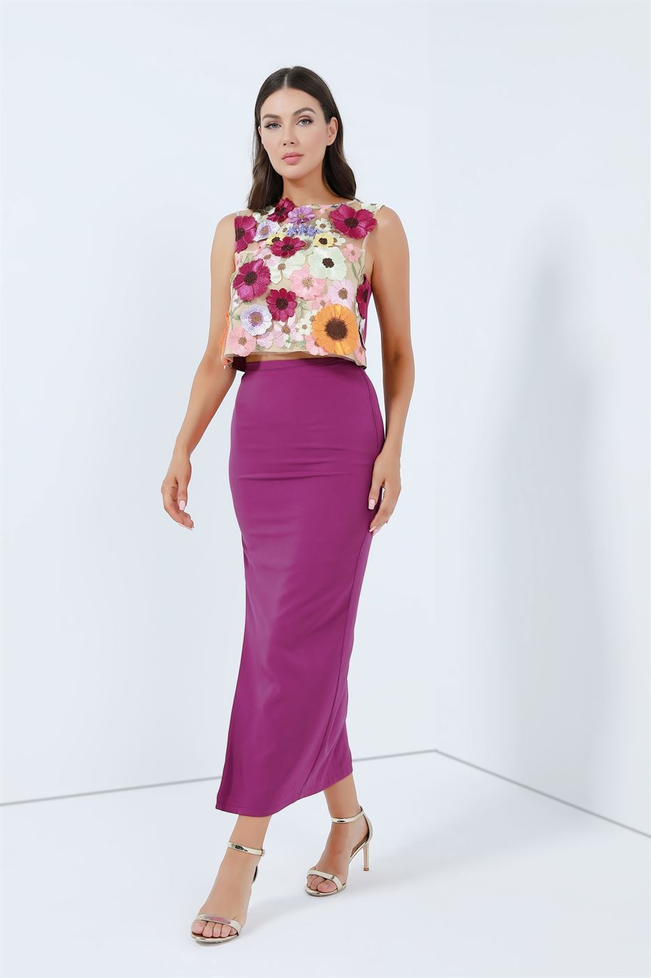 Pencil Skirt With Side Opening - Femi9 EG