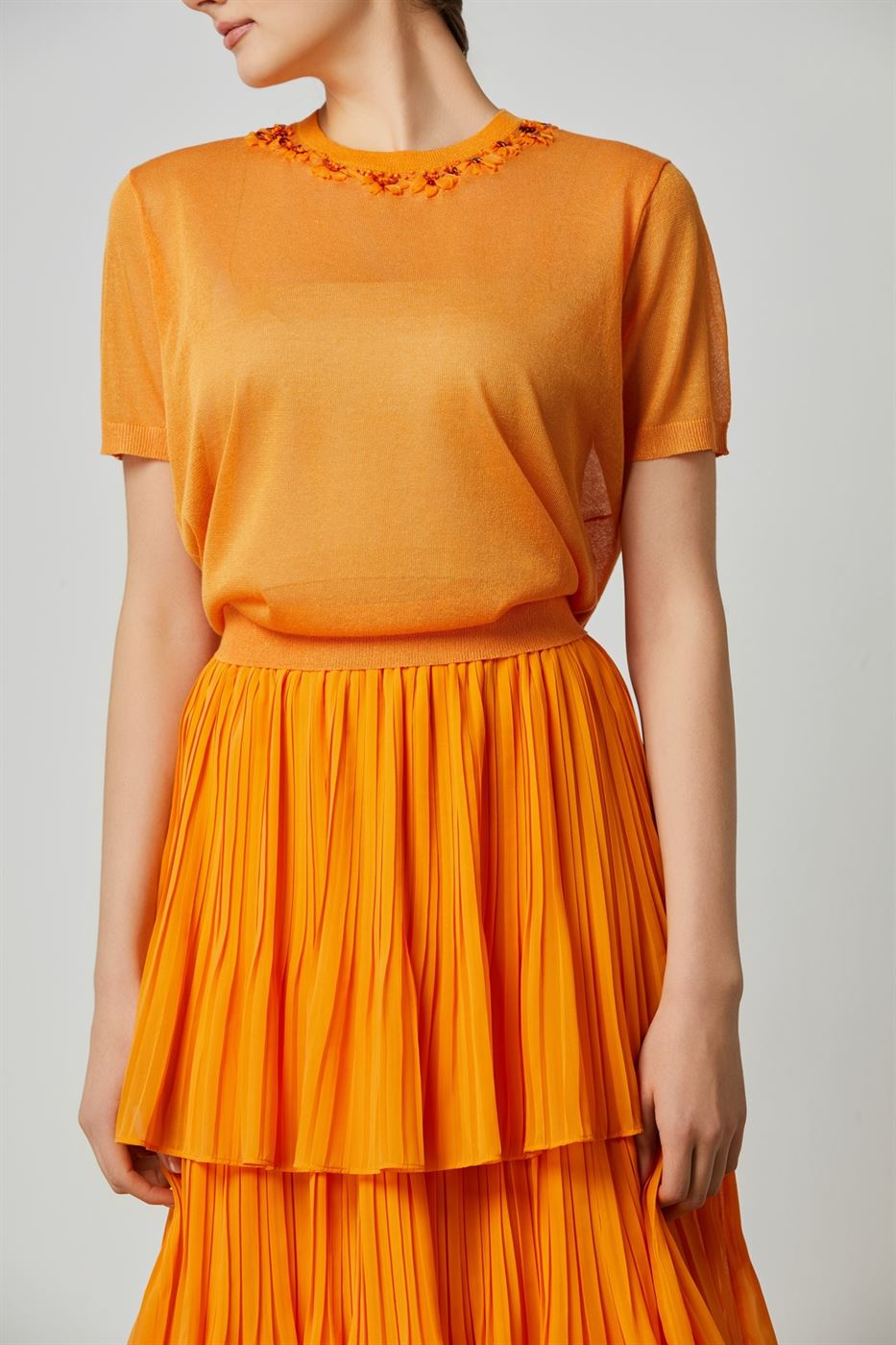 Embellished Sheer Pullover - Femi9 EG