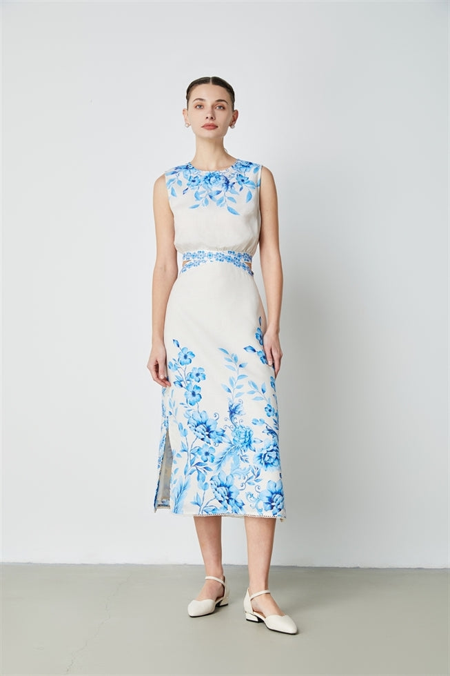 Printed Short Sleeve Dress - Femi9 EG
