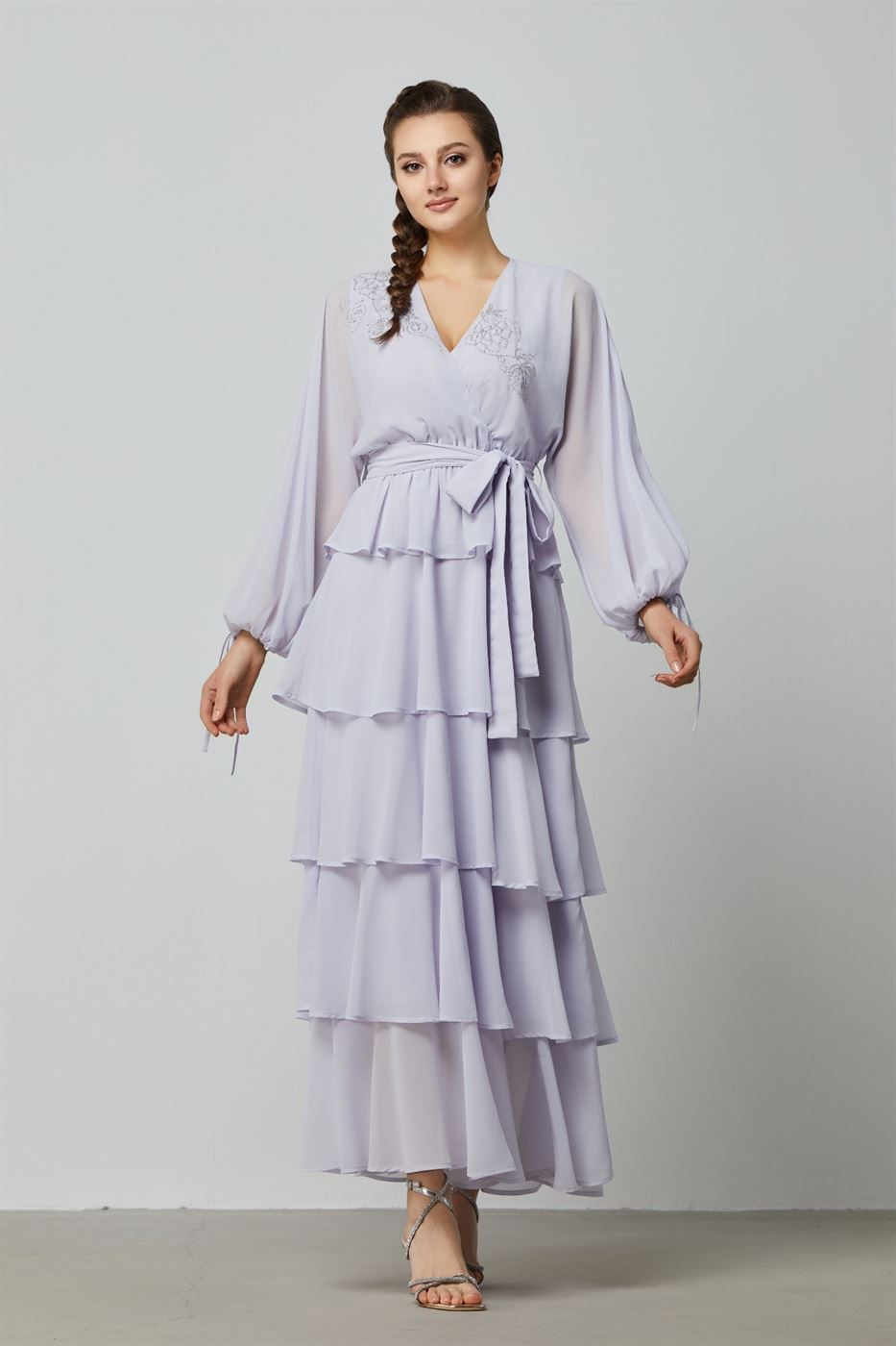 Tiered Embellished Dress - Femi9 EG