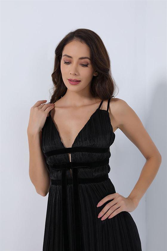 Pleated Chiffon Dress - Femi9 EG