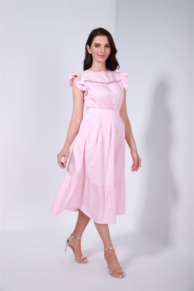 Cotton Pleated Skirt - Femi9 EG