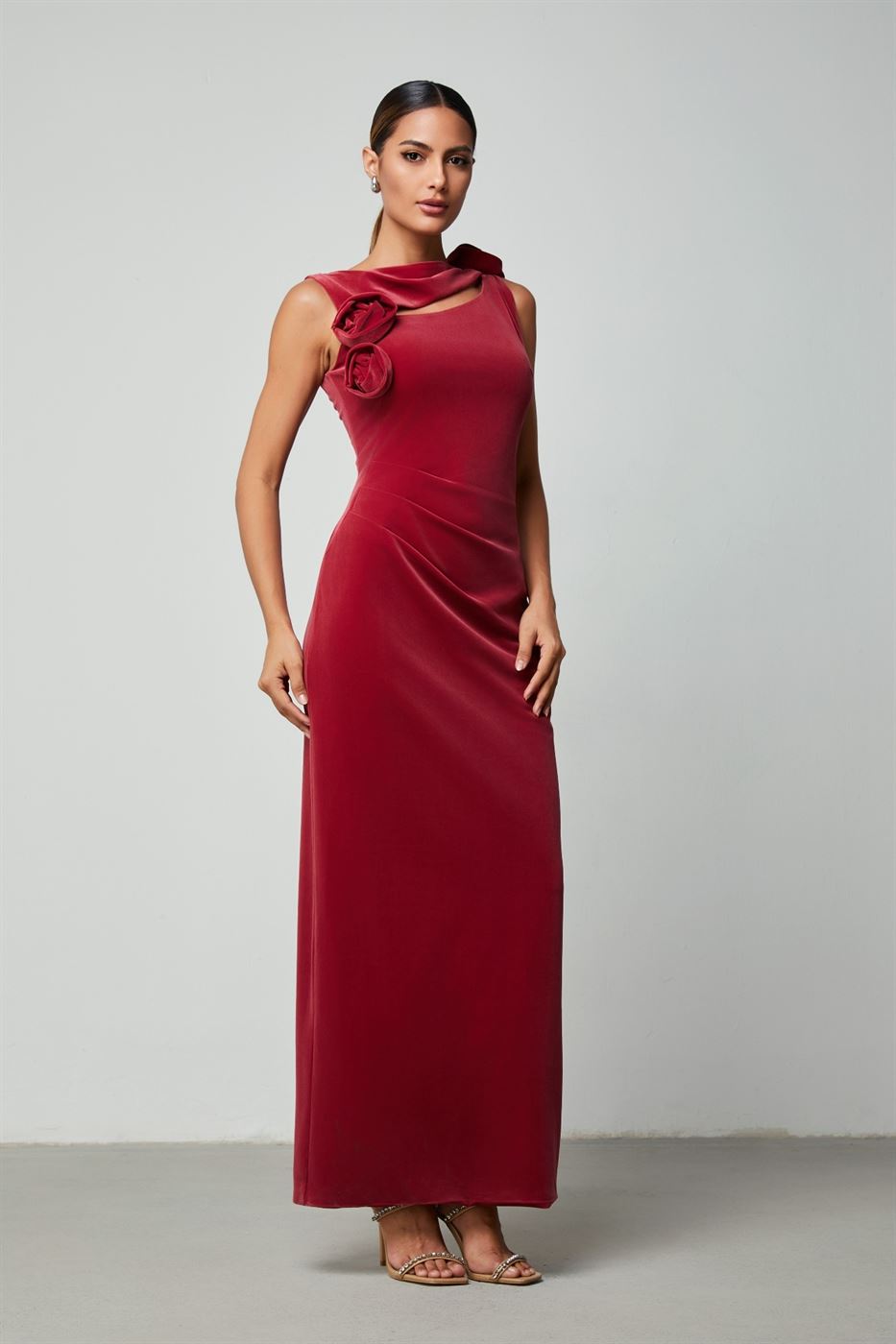 Cutouts Velvet Dress - Femi9 EG