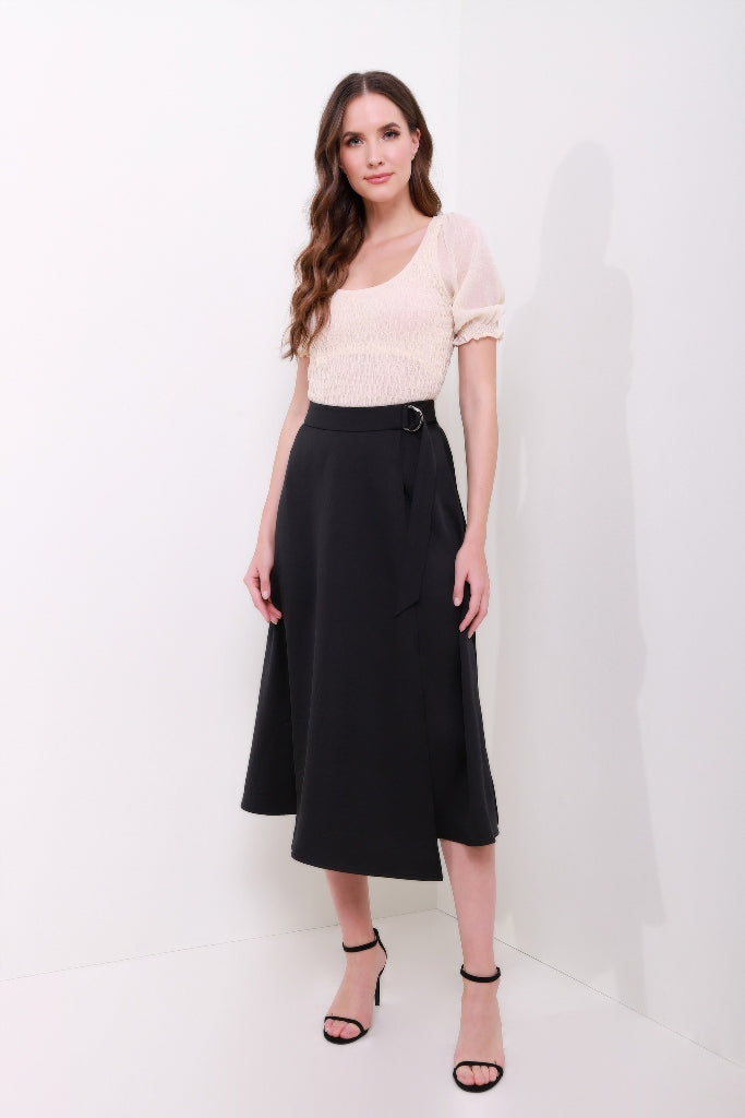 Ruched Midi Sleeves Top - Femi9 EG